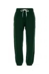 Polo Ralph Lauren Cotton Blend Joggers Featuring Elastic Cuffs And Waistband In Green