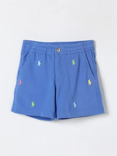 POLO RALPH LAUREN SHORTS POLO RALPH LAUREN KIDS COLOR BLUE,G64097009