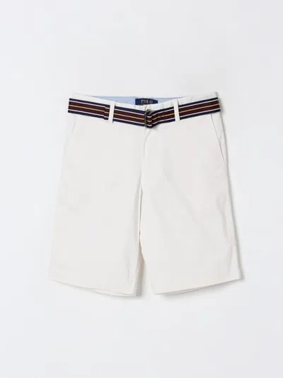 POLO RALPH LAUREN SHORTS POLO RALPH LAUREN KIDS COLOR WHITE,G70916001