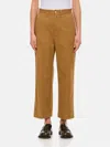 Polo Ralph Lauren High-waisted Cropped Trousers In Beige