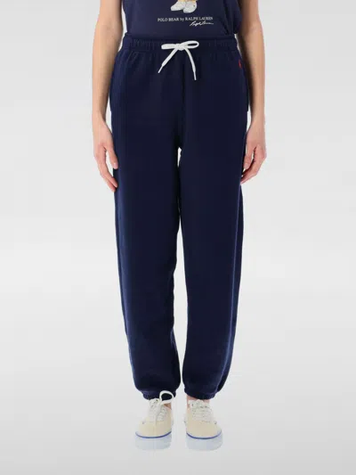 POLO RALPH LAUREN PANTS POLO RALPH LAUREN WOMAN COLOR NAVY,G68813045