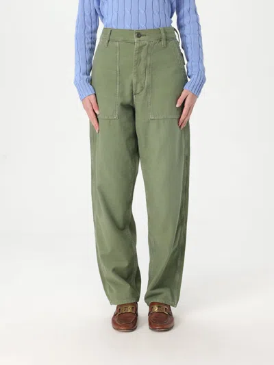 POLO RALPH LAUREN PANTS POLO RALPH LAUREN WOMAN COLOR OLIVE,G48337048