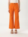 Polo Ralph Lauren Wide Leg Orange Trousers In Orange