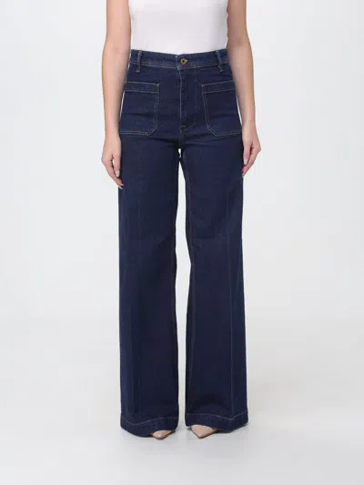 Polo Ralph Lauren Pants Woman Color Denim In Blue