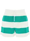 Polo Ralph Lauren Striped Terry Shorts In White