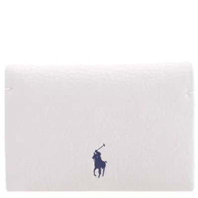 Polo Ralph Lauren Paper Logo Print Leather Wallet In White