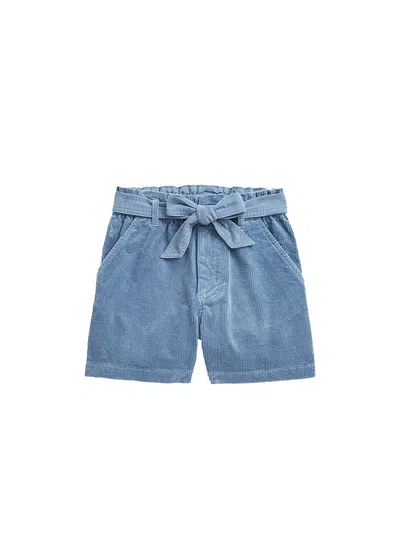 Polo Ralph Lauren Paperbag Shorts Flat Front In Blue