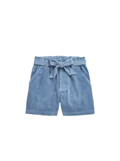 Polo Ralph Lauren Kids' Paperbag Shorts Flat Front In Denim