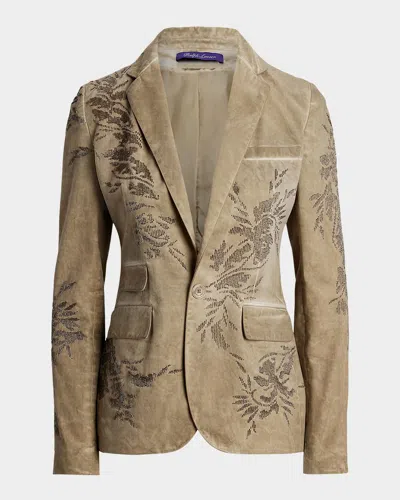 Polo Ralph Lauren Parker Embellished Cotton Chino Jacket In Lux Tan
