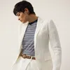 Polo Ralph Lauren Parker Linen Jacket In Cream