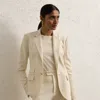 Polo Ralph Lauren Parker Wool Crepe Jacket In Lux Cream