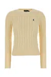 Polo Ralph Lauren Pastel Yellow Cotton Sweater In Neutral
