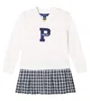 Polo Ralph Lauren Patch-appliqué Cotton-blend Dress In Blue