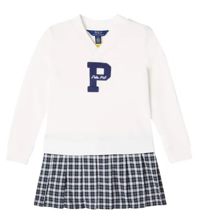 POLO RALPH LAUREN PATCH-APPLIQUÉ COTTON-BLEND DRESS