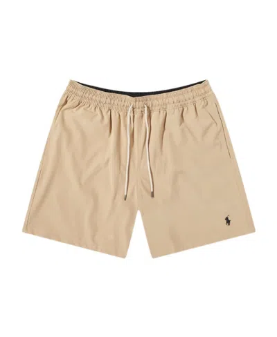 Polo Ralph Lauren Traveler Straight-leg Mid-length Swim Shorts In Neutrals