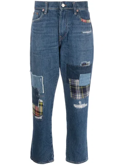 Polo Ralph Lauren Patchwork Boyfriend Jeans In Blue