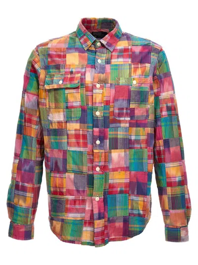 Polo Ralph Lauren Patchwork Cotton Shirt In Multicolor