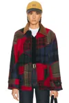 Polo Ralph Lauren Wool Patchwork Woven Coat Multi Patchwork In Multi