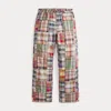 Polo Ralph Lauren Patchwork Cotton Madras Pant In Madras Patchwork