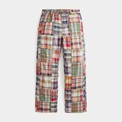 Polo Ralph Lauren Kids' Patchwork Cotton Madras Pant In Madras Patchwork