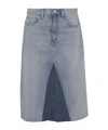 Polo Ralph Lauren Patchwork Denim Midi Skirt In Blue