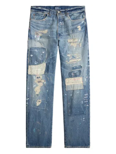 Polo Ralph Lauren Patchwork Jeans In Blue