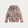 Polo Ralph Lauren Patchwork Madras Hooded Shirt Jacket In Madras Patchwork