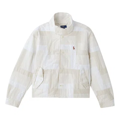 Pre-owned Polo Ralph Lauren Patchwork Mockneck Jacket 'cream/multicolor' | Multi-color | Women's Size M