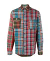 Polo Ralph Lauren Patchwork Plaid-check Cotton Shirt In Multicolor