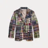 Polo Ralph Lauren Patchwork Plaid Cotton Sport Coat In Madras Patchwork