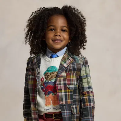 Polo Ralph Lauren Kids' Patchwork Plaid Cotton Sport Coat In Madras Patchwork