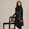 Polo Ralph Lauren Patchwork Plaid Flannel Dress In Patchwork Flannel