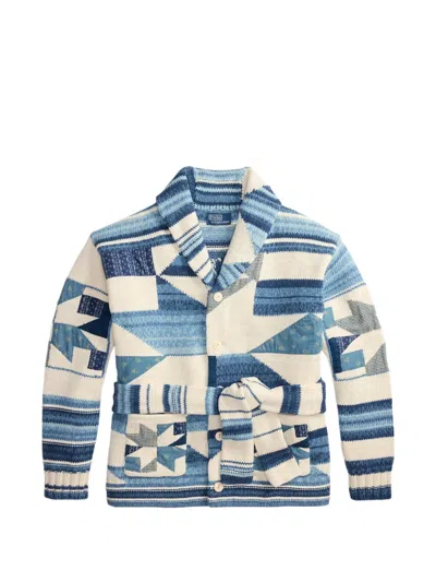 Polo Ralph Lauren Long-sleeved Knitted Cardigan In Multi