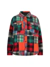 Polo Ralph Lauren Patchwork Long Sleeve Button Down In Green