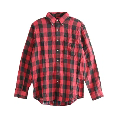 Pre-owned Polo Ralph Lauren Patchwork Shirt 'red/black' | Men's Size L