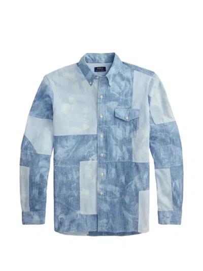 Polo Ralph Lauren Patchwork Sport Shirt In Blue
