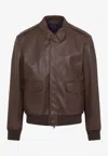 Polo Ralph Lauren Sullivan Leather Jacket In Brown