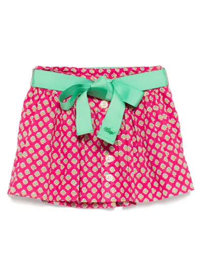 Polo Ralph Lauren Kids' Pattern-jacquard Skirt In Pink
