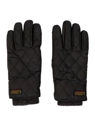 Pre-owned Polo Ralph Lauren Pattern Print Winter Gloves In Black