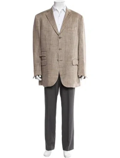 Pre-owned Polo Ralph Lauren Patterned Blazer In Neutral