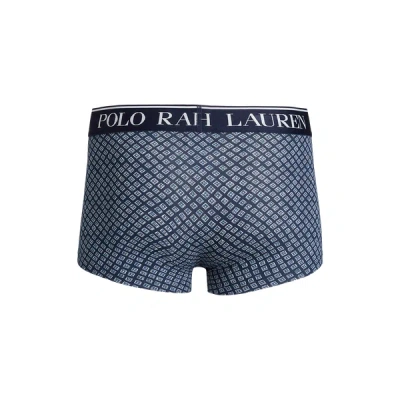 Polo Ralph Lauren Patterned Cotton Boxer Shorts In Blue