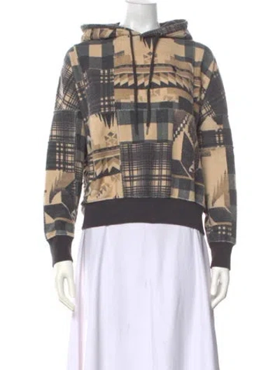 Pre-owned Polo Ralph Lauren Patterned Crew Neck Hoodie In Multi