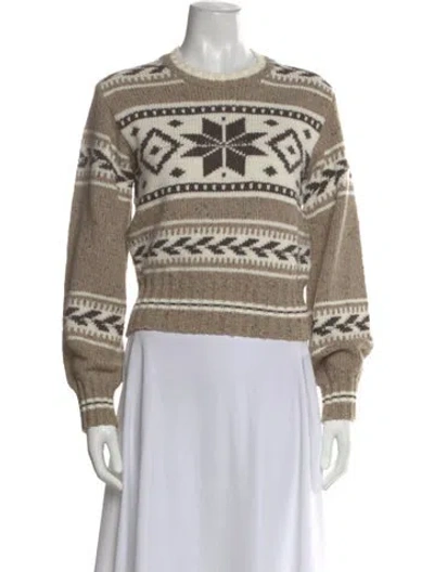 Pre-owned Polo Ralph Lauren Patterned Crew Neck Polo In Neutral