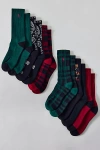 Polo Ralph Lauren Patterned Crew Sock 6-pack In Black, Men's At Urban Outfitters In Multi