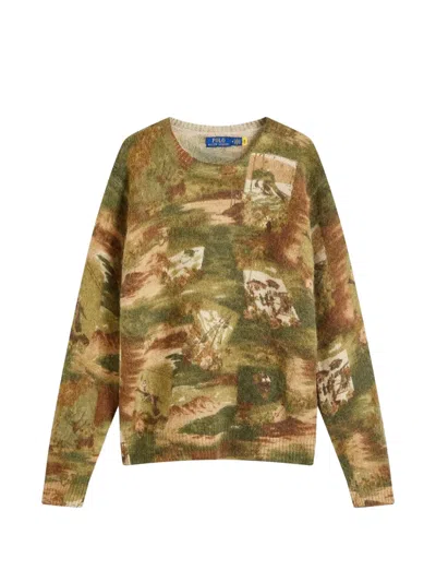 Polo Ralph Lauren Patterned Crewneck Sweater In Multi
