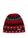Polo Ralph Lauren Patterned-intarsia Beanie Hat In Multi