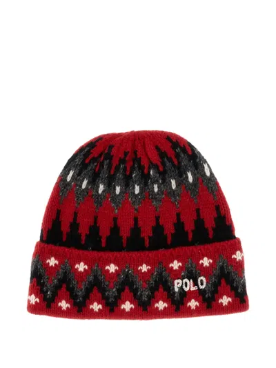 POLO RALPH LAUREN PATTERNED-INTARSIA BEANIE HAT