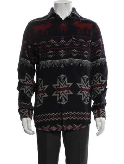 Pre-owned Polo Ralph Lauren Patterned Jacket In Black