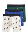 Polo Ralph Lauren Men's 3-pack Elastic Waist Boxer Briefs Holiday Gift Set In Multi