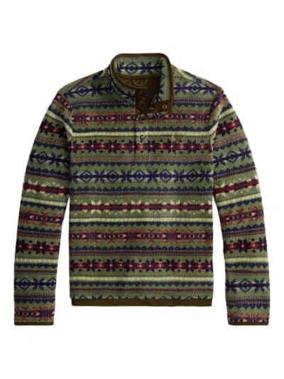 POLO RALPH LAUREN PATTERNED MOCK-NECK SWEATER
